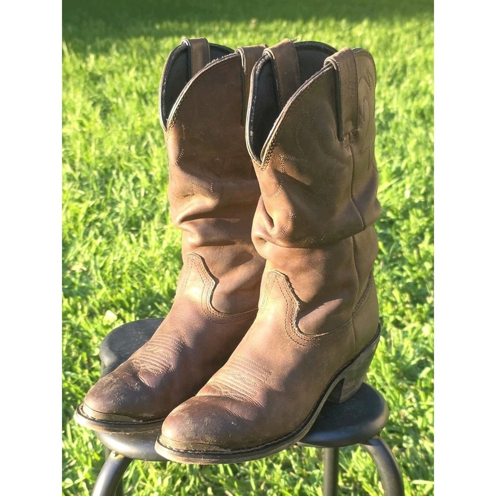 Durango Women's Distressed Tan Slouch Western Boot | RD542 Western Boots